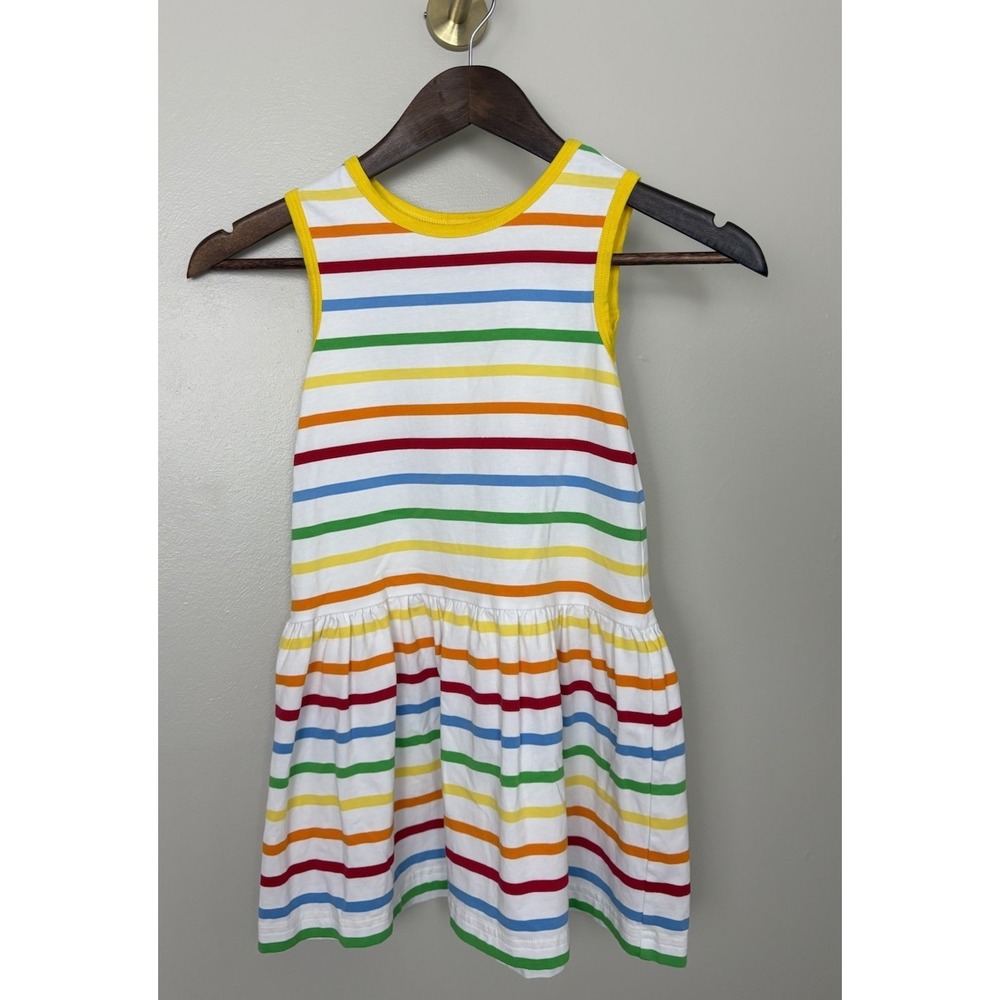 Florence‎ Eiseman Girls Rainbow Stripe Dress Size 6 Peru School Beach Summer EUC